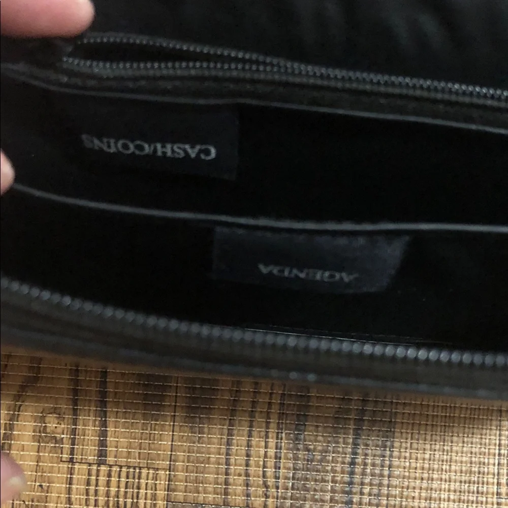 Black Women's Wallet Organizer  with Snap Closure